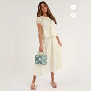 NWT Ivory Midi Skirt